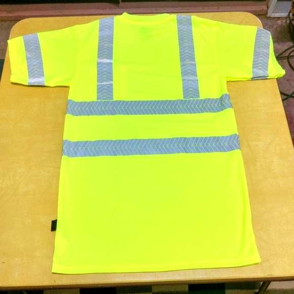 Yellow and Silver Short Sleeve Safety Tee - Picture 3 of 12